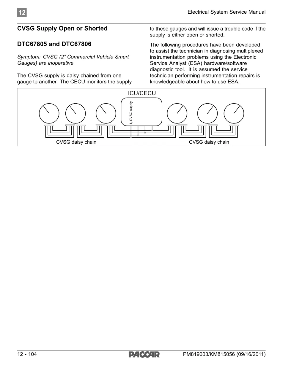 PACCAR CVSG code 87806: 2-page manual (PACCAR) - preview page 1 of 2