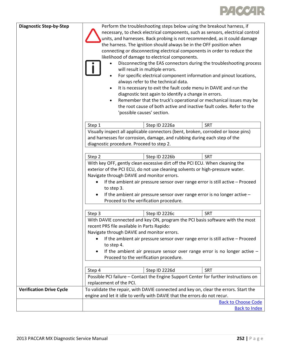 PACCAR MX ambient pressure P2226 Diagnostic Manual — 2013 EPA - page 3 is available after signing in
