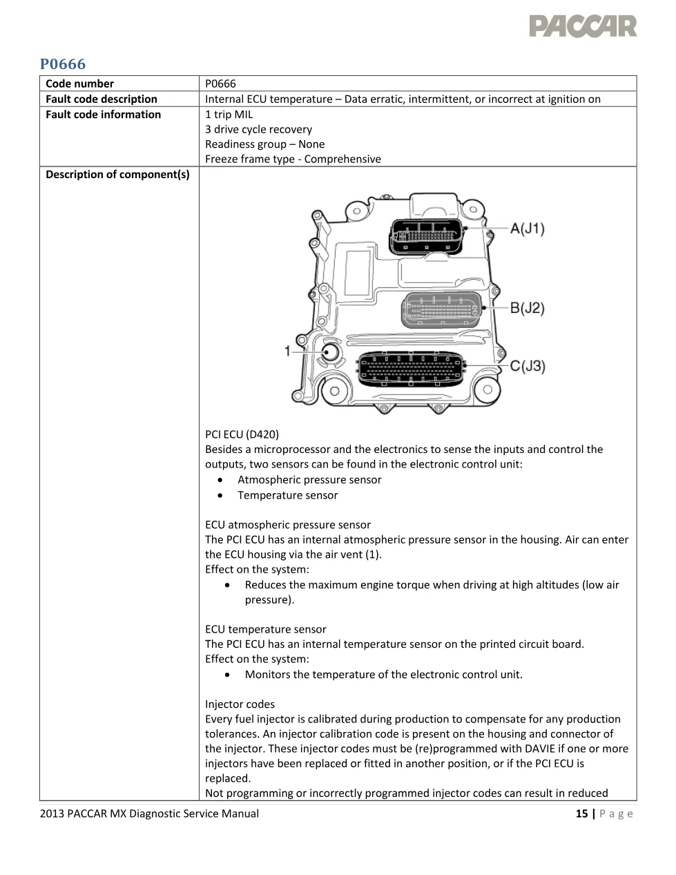 PACCAR MX engine fault official workshop document preview page 1