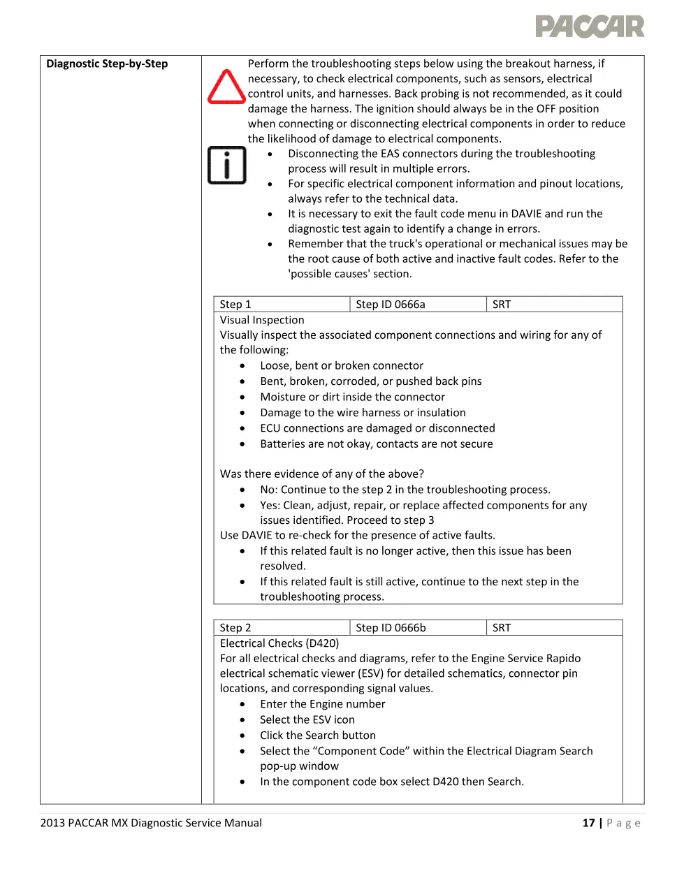 PACCAR MX engine fault official workshop document preview page 3