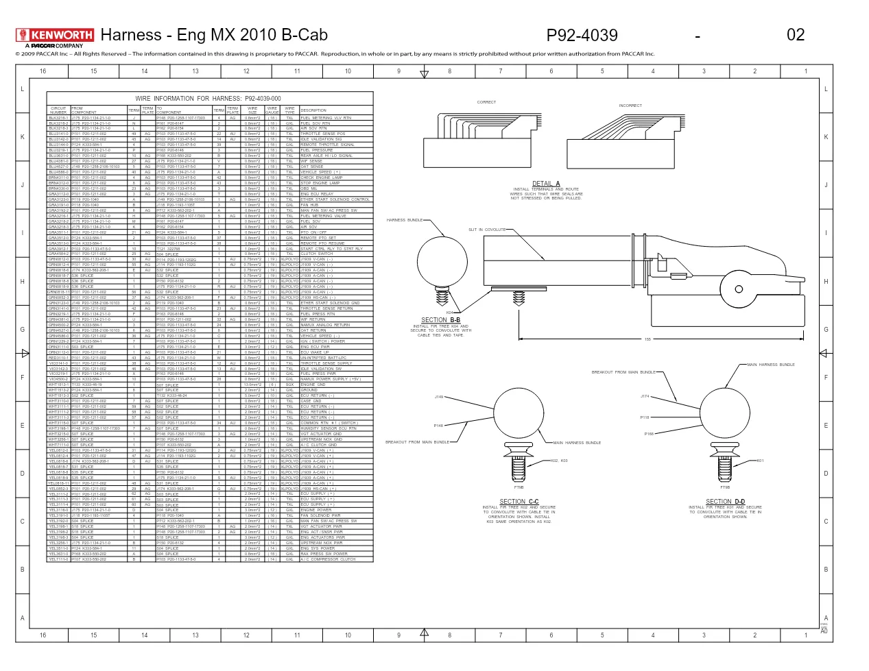 PACCAR MX engine harness wiring diagram for Kenworth EPA 2010 - page 2 is available after signing in