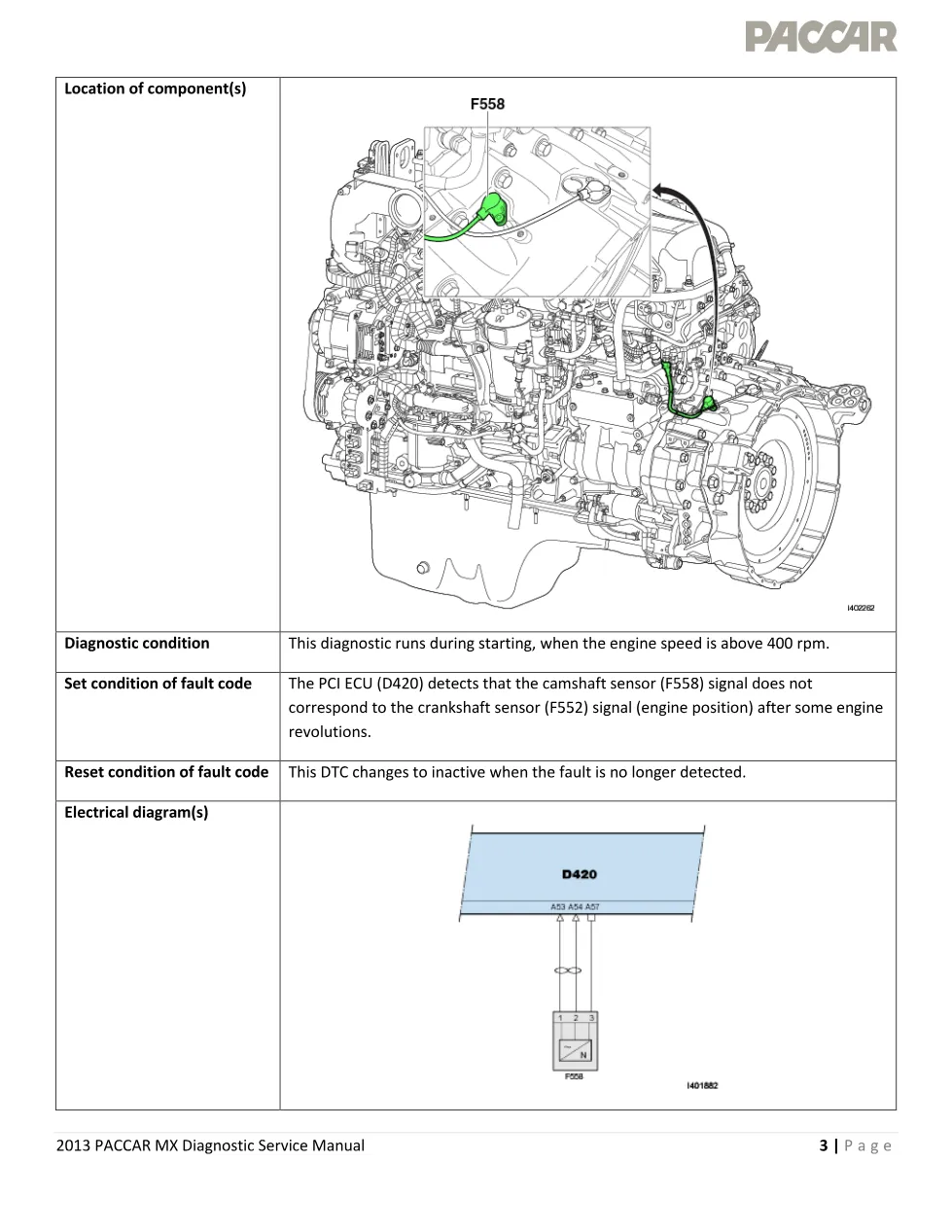 PACCAR MX P0016 camshaft speed signal fault code – 2013 PACCAR MX - preview page 2 of 6