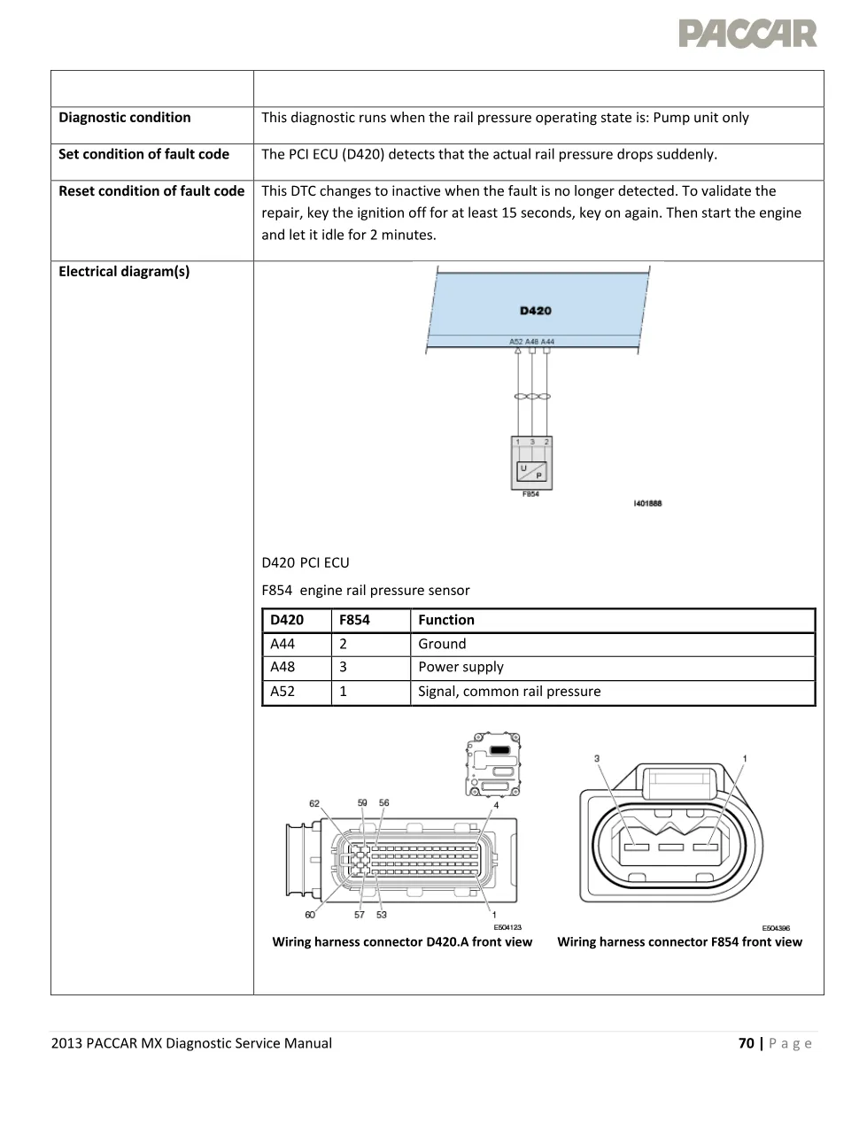 PACCAR MX P0093 engine rail pressure sudden drop – 2013 PACCAR MX - preview page 2 of 6