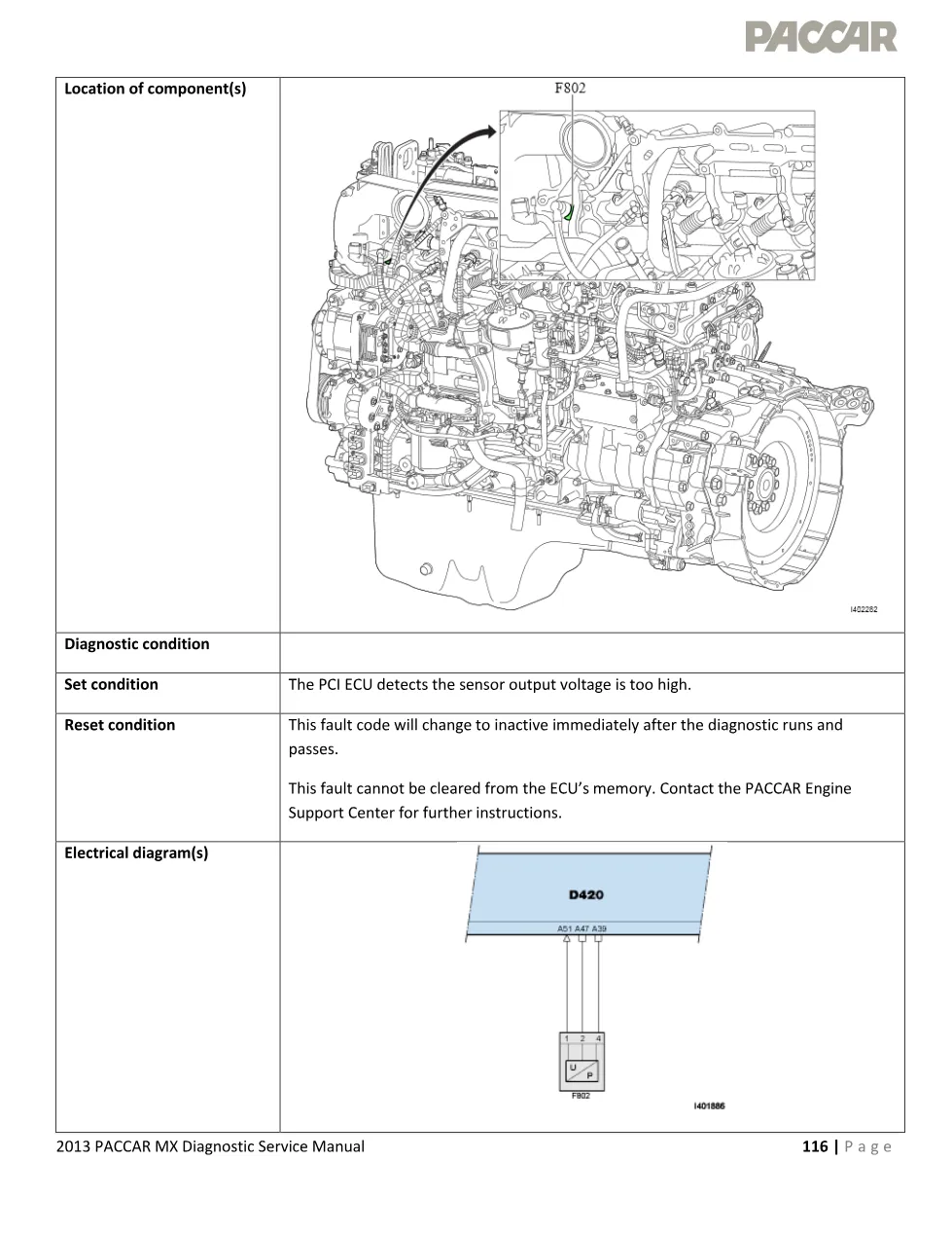 PACCAR MX P0108 boost pressure sensor high voltage – 2013 PACCAR - preview page 2 of 6