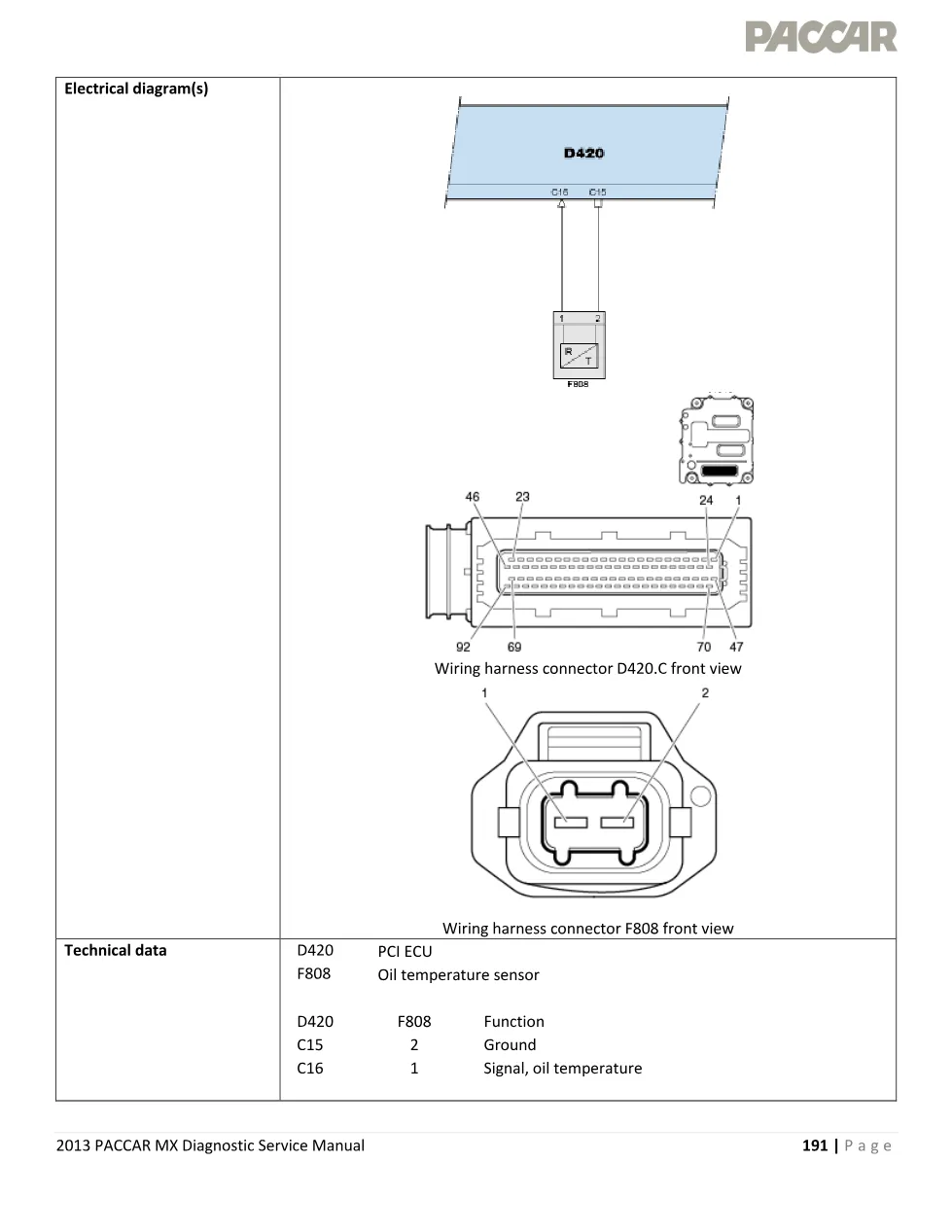 PACCAR MX P0198 Oil Temperature Sensor High Voltage — 2013 MX - preview page 2 of 4