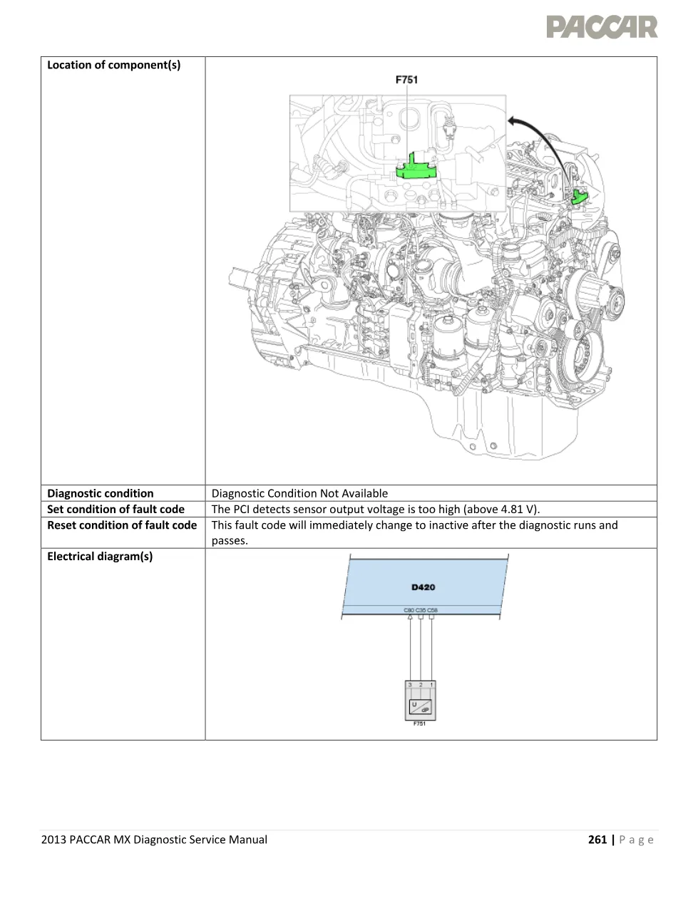 PACCAR MX P0408 EGR difference — Diagnostic Service Manual - preview page 2 of 4