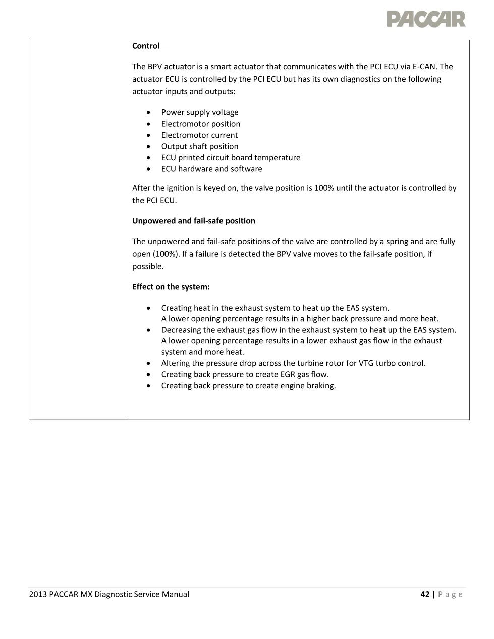 PACCAR MX P101E — BPV actuator position unable to reach target - preview page 2 of 6