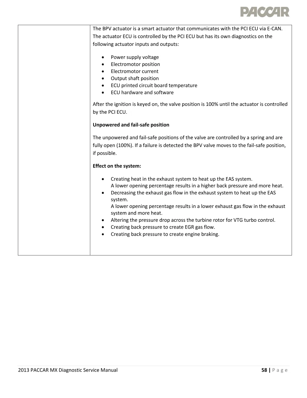 PACCAR MX P1020 — BPV actuator internal error — MX Diagnostic - preview page 2 of 6
