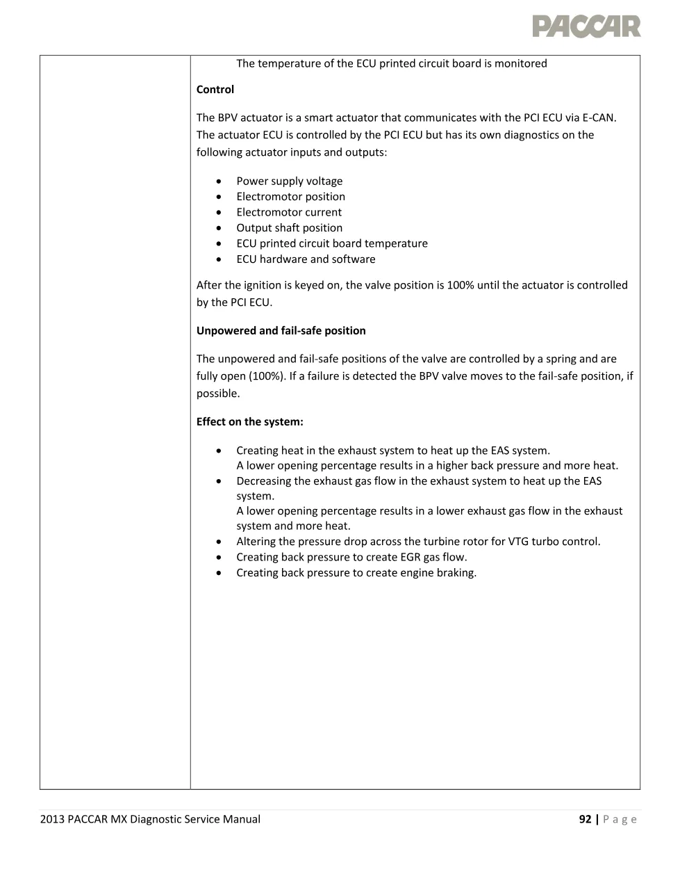 PACCAR MX P1024 fault – BPV Actuator Power Supply Diagnostic - preview page 2 of 6