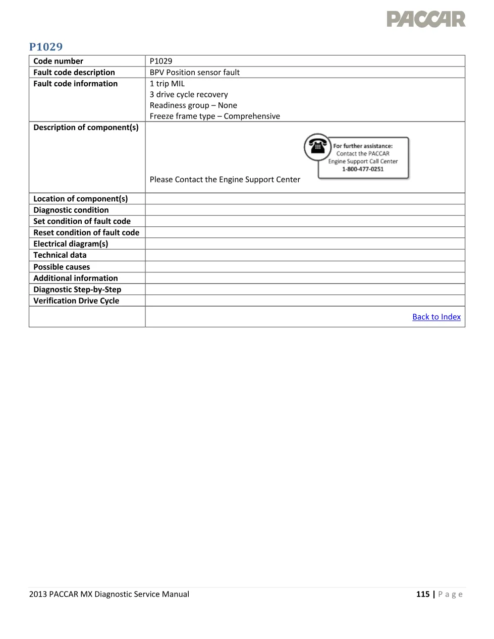 PACCAR MX P1029 fault – BPV Position Sensor Fault — 2013 EPA - page 1 is available after signing in