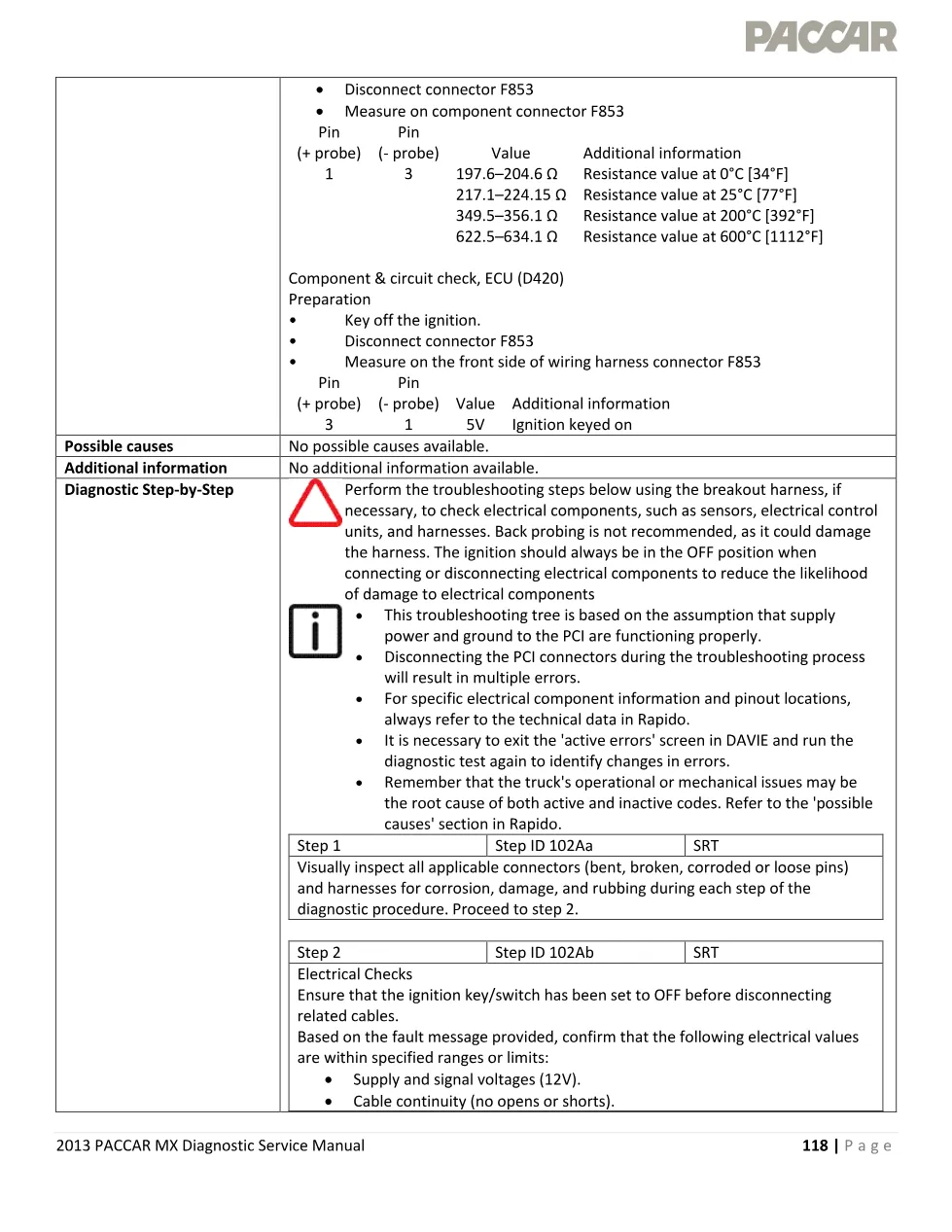 PACCAR MX P102A — Temperature after BPV, voltage too high — MX - page 3 is available after signing in