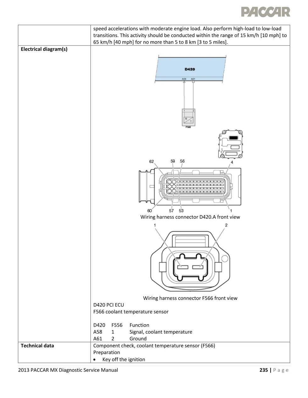 PACCAR MX P1115 coolant Diagnostic Service Manual — 2013 - preview page 2 of 4