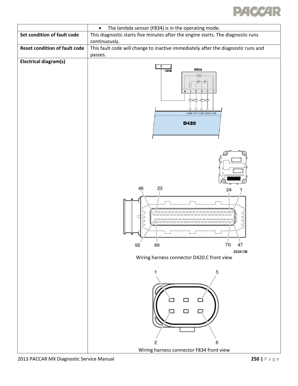 PACCAR MX P1133 lambda Heater Fault Code — 2013 Diagnostic - page 3 is available after signing in
