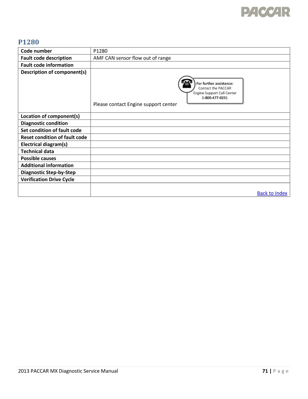 PACCAR MX P1280 diagnostic — AMF CAN Sensor Flow Out of Range - page 1 is available after signing in