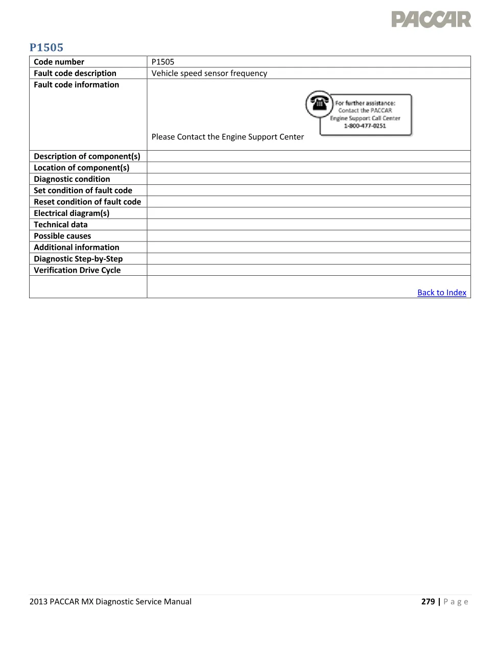 PACCAR MX P1505 diagnostic official workshop document preview page 1
