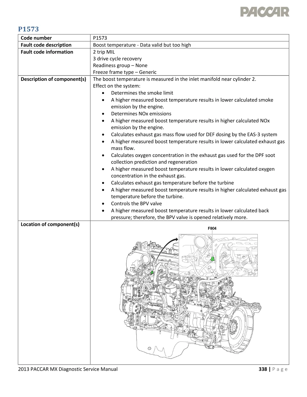 PACCAR MX P1573 boost official workshop document preview page 1
