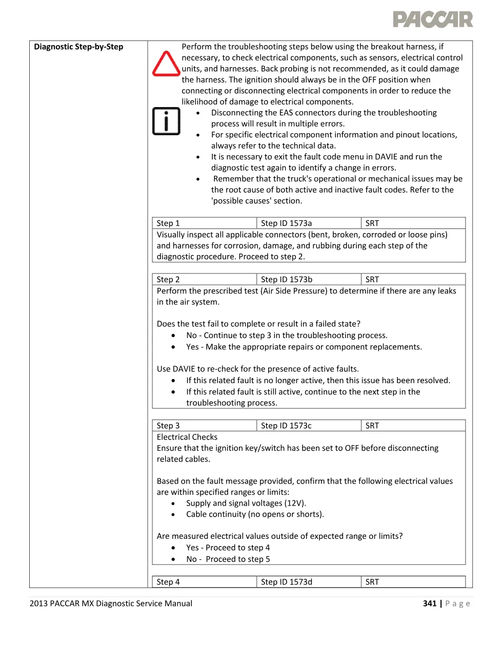 PACCAR MX P1573 boost official workshop document preview page 4
