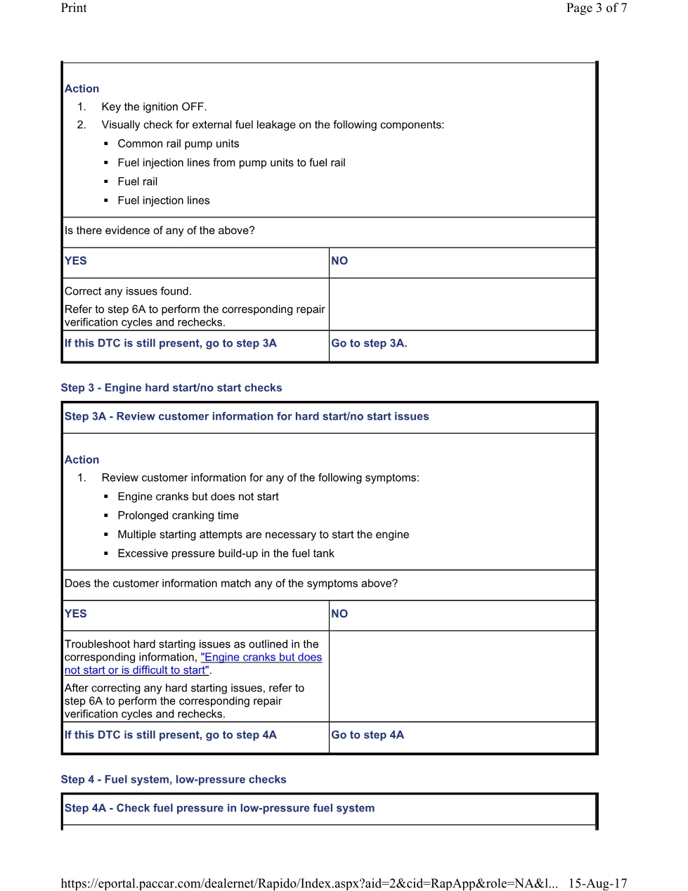 PACCAR P00BA DTC troubleshooting guide — Service Manual — 7 pages, - page 3 is available after signing in