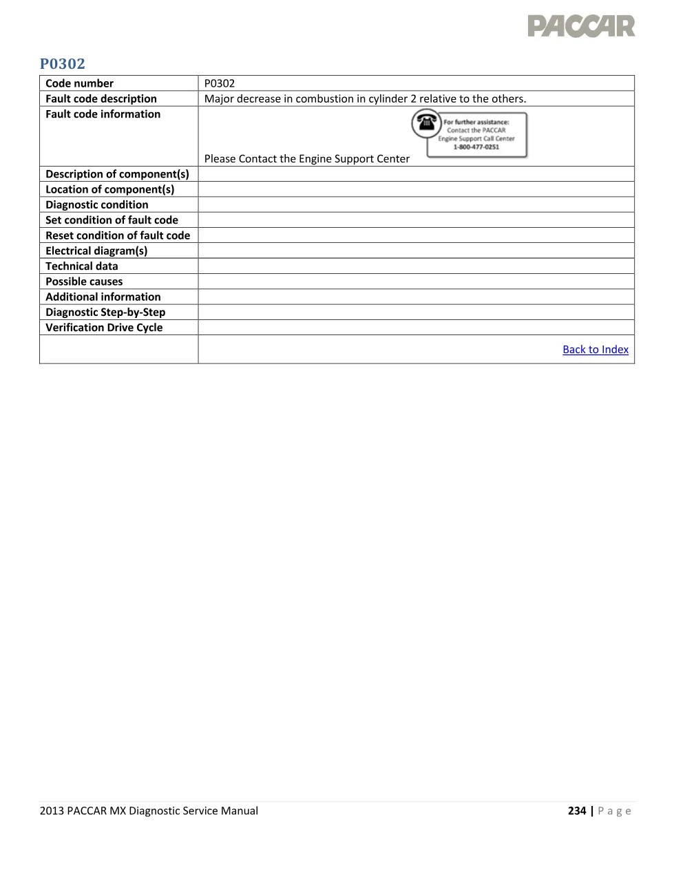 PACCAR P0302 Fault Code – Major Decrease in Cylinder 2 Combustion - page 1 is available after signing in