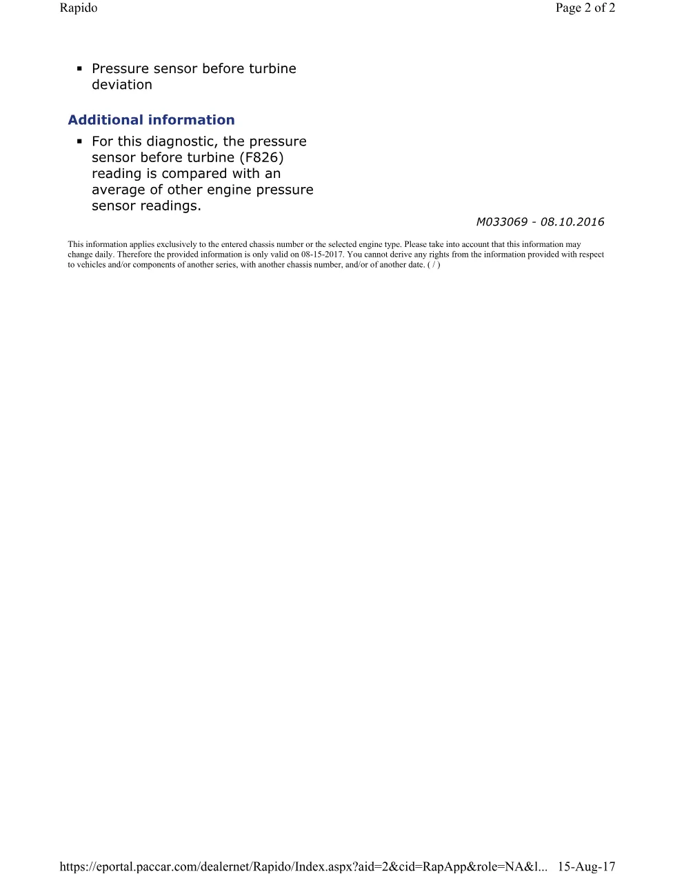 PACCAR P0471 turbine pressure sensor DTC — MX Europe EPA 2004 Engines - page 2 is available after signing in