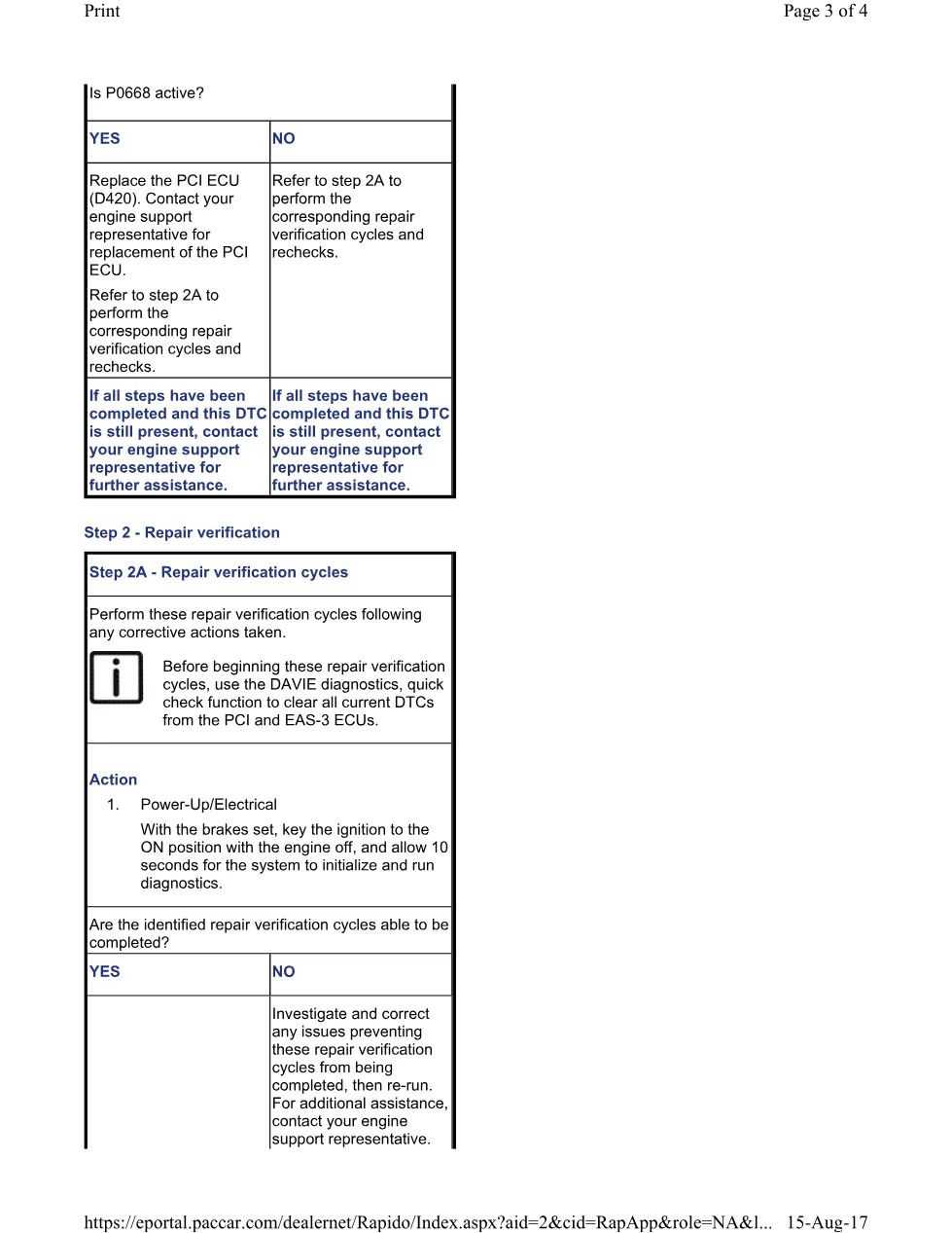 PACCAR P0668 temperature sensor procedure — Heat Soak - page 3 is available after signing in