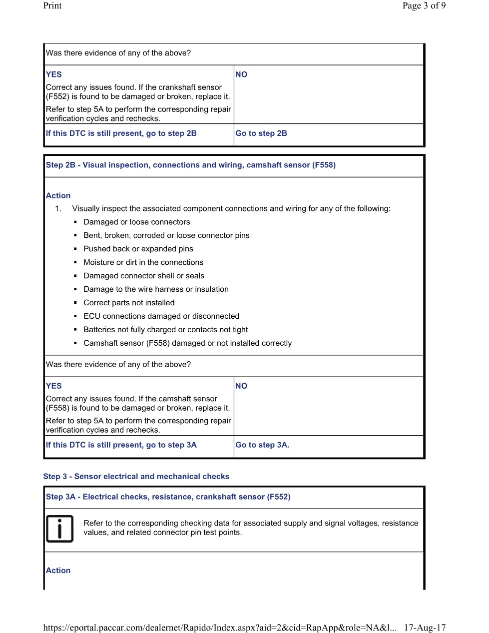 PACCAR P1266 DTC troubleshooting guide for MX Europe engines - page 3 is available after signing in