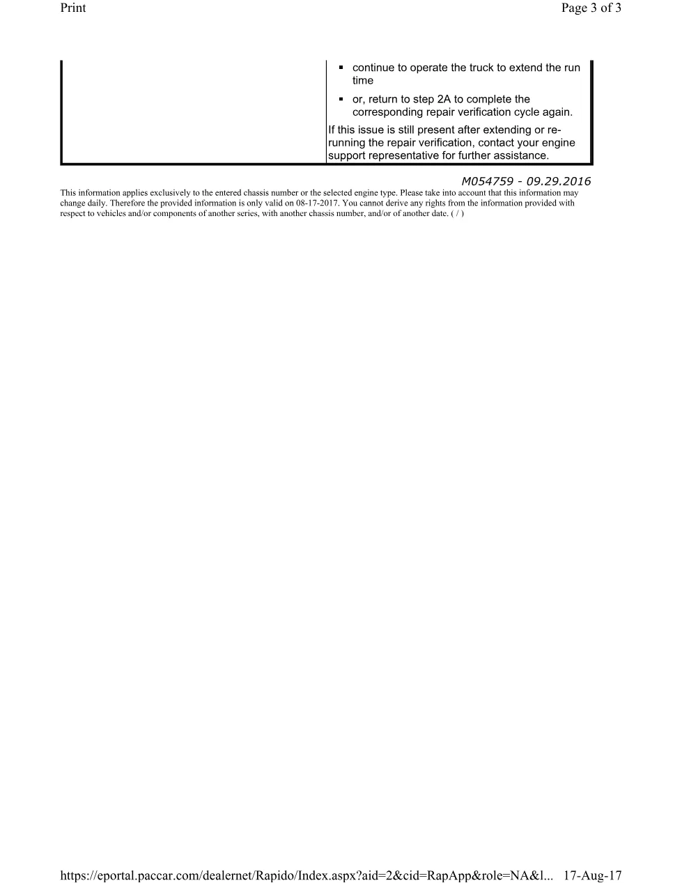 PACCAR P1602 DTC troubleshooting official workshop document preview page 3