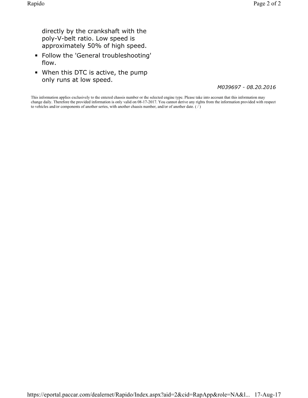 PACCAR P2604A DTC Code Troubleshooting — MX EPA Engines — Service - page 2 is available after signing in