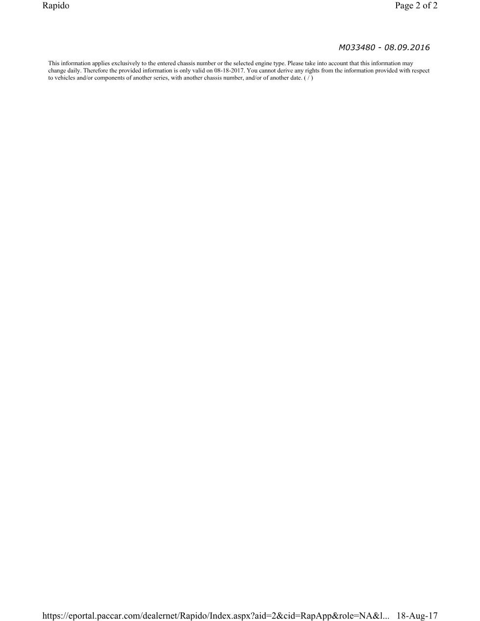 PACCAR U17C5A DTC code official workshop document preview page 2