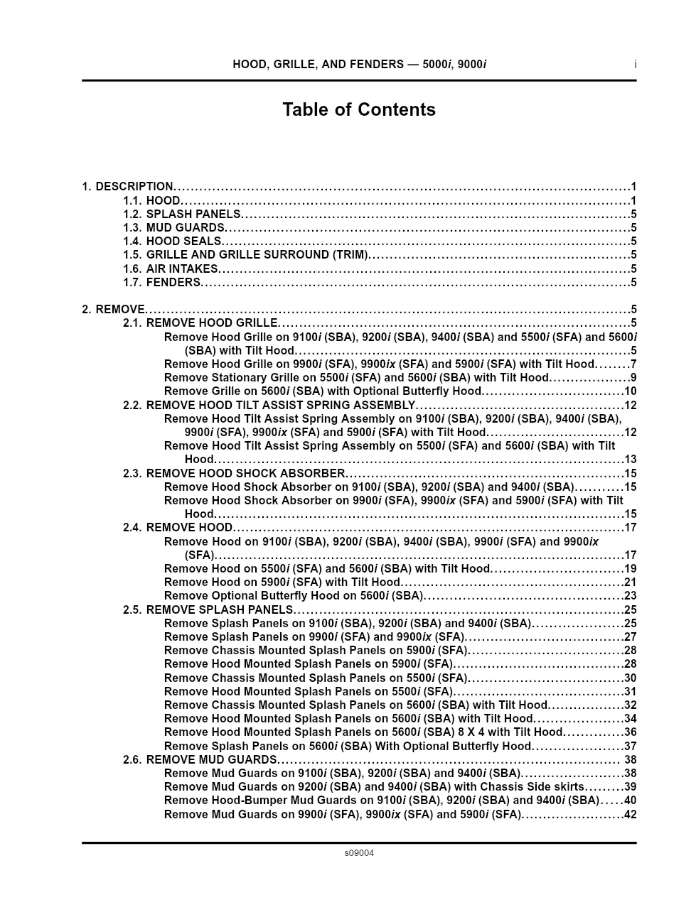 PayStar hood grille fenders service manual — International - page 3 is available after signing in