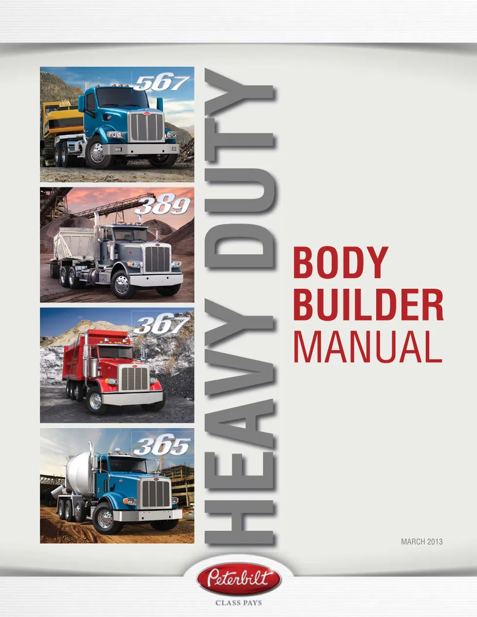 Peterbilt Body Builder Manual — Group 567 — Dimensions, Frame, - preview page 1 of 6