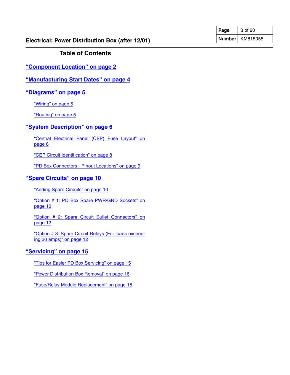 Power Distribution Box manual KM815055 for Kenworth chassis built - page 3 is available after signing in