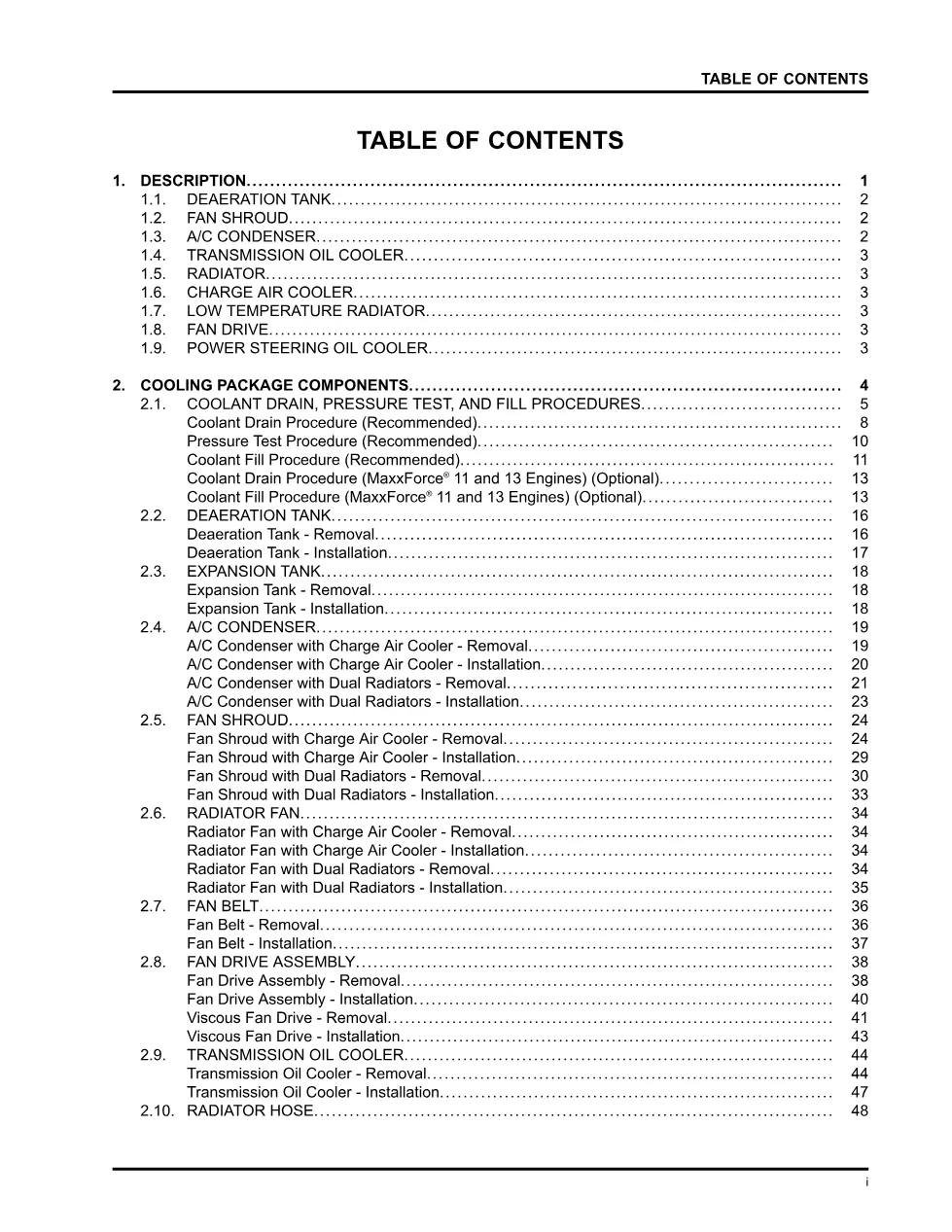 ProStar Cooling System Service Manual (S12021) – International - page 3 is available after signing in