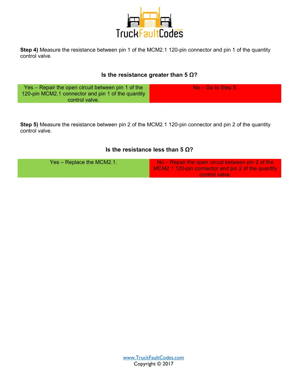 QCV current too low — Detroit DD Series Fault Code – Official - page 2 is available after signing in
