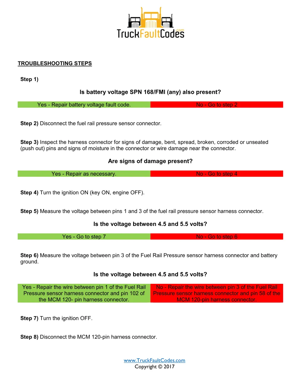 rail pressure circuit low — Fuel Rail Pressure Sensor Circuit - preview page 2 of 3