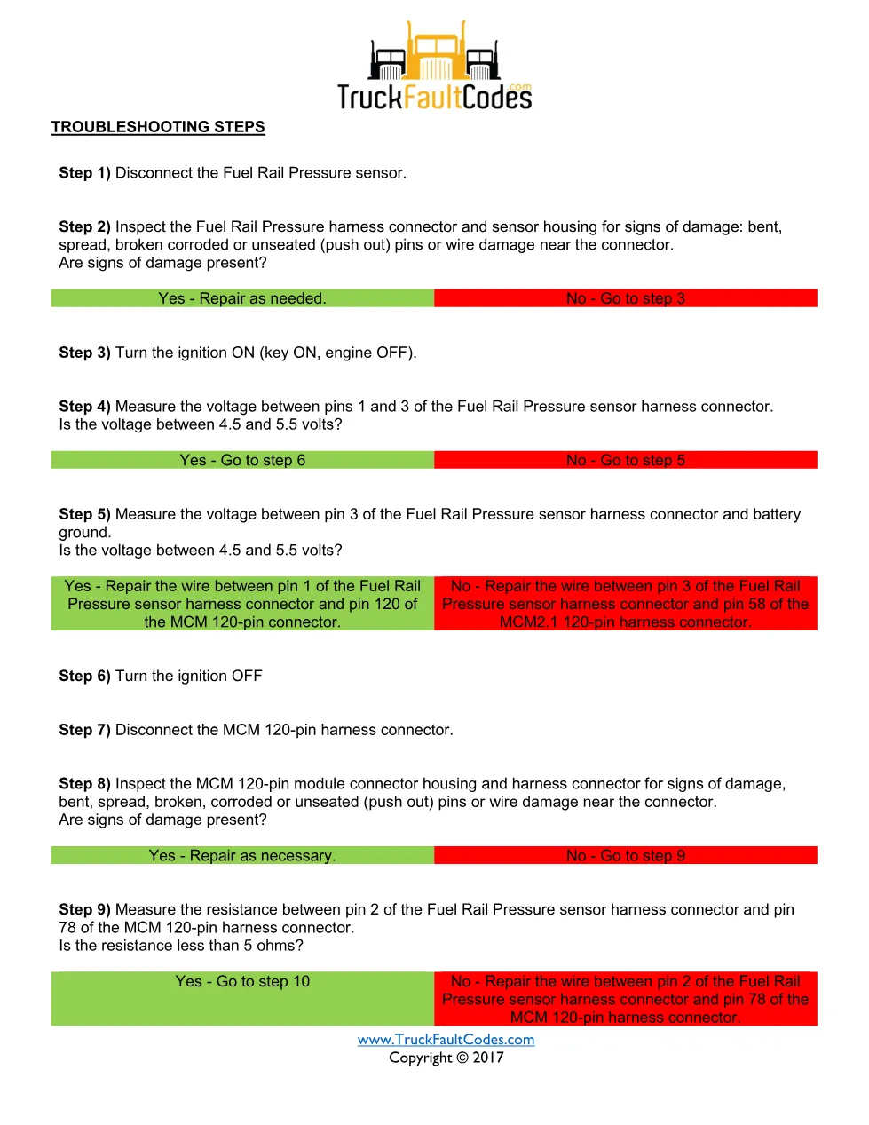 rail pressure drift high — Fuel Rail Pressure Drift High – Guide - preview page 2 of 3