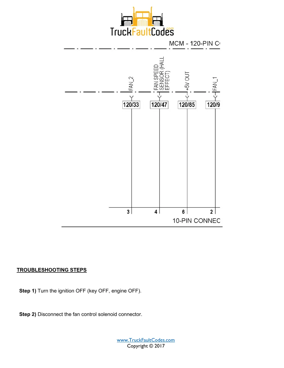 SPN 1071 FMI 3 — Fan Control Solenoid Circuit Short to Power - preview page 2 of 3