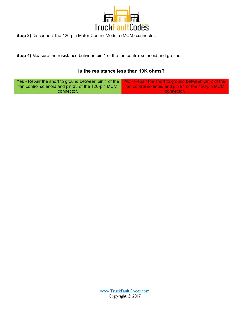 SPN 1071 FMI 4 — Detroit DD Series Fault Code Troubleshooting - page 3 is available after signing in