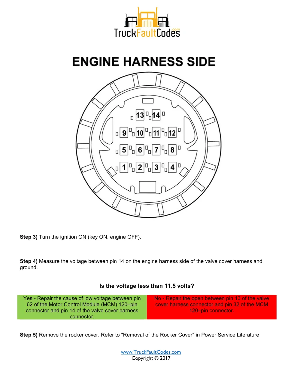 SPN 1073 FMI 5 — Detroit DD Series Fault Code Troubleshooting - preview page 2 of 3