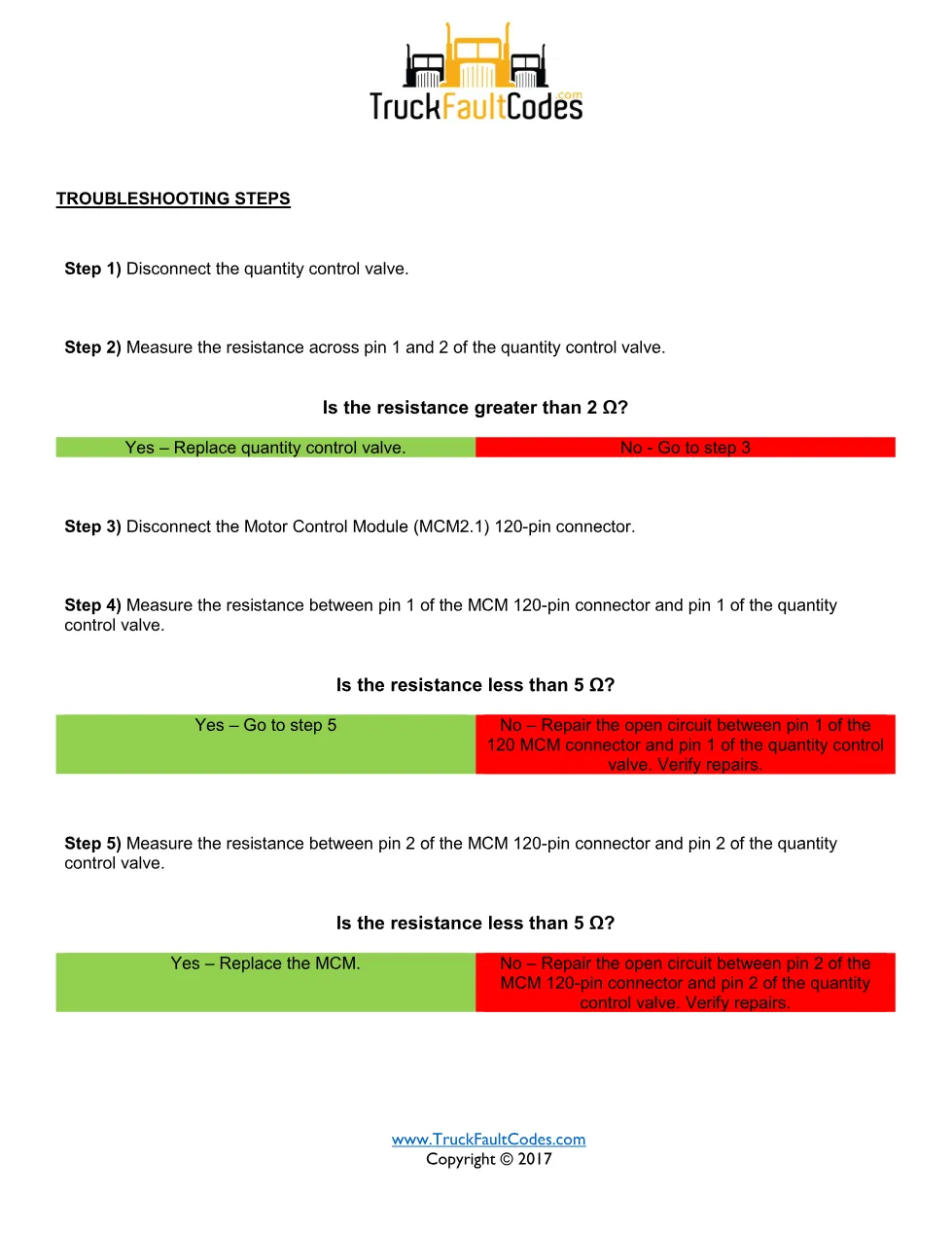 SPN 1077 FMI 5 — Detroit DD Series Fault Code Troubleshooting - page 2 is available after signing in