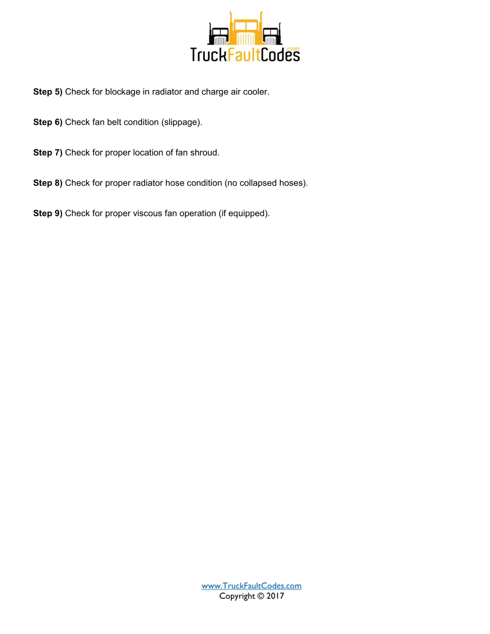 SPN 110 FMI 15 — Detroit coolant temperature high pre-warning - page 2 is available after signing in