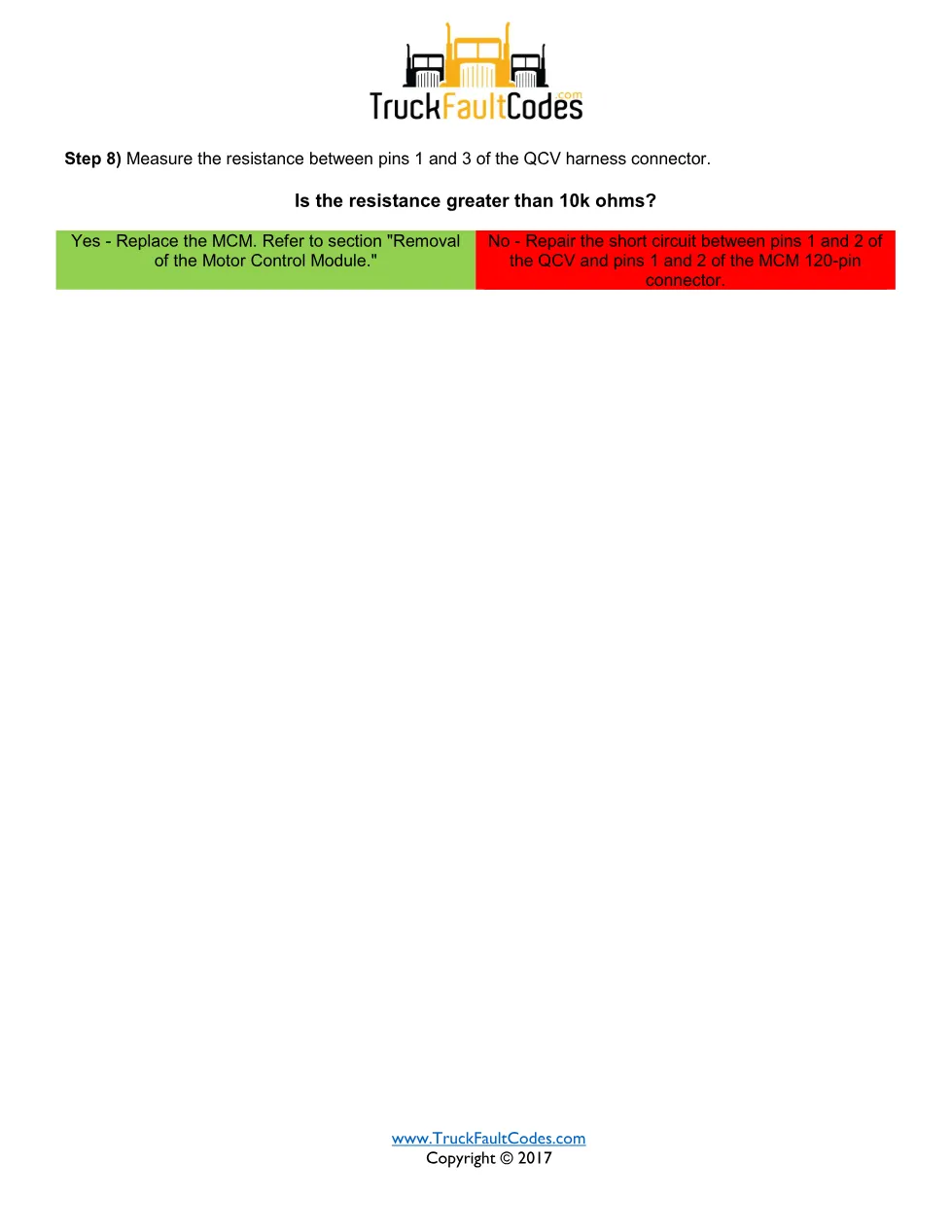 SPN 164 FMI 1 — Detroit Quantity Control Valve low-side driver - page 3 is available after signing in