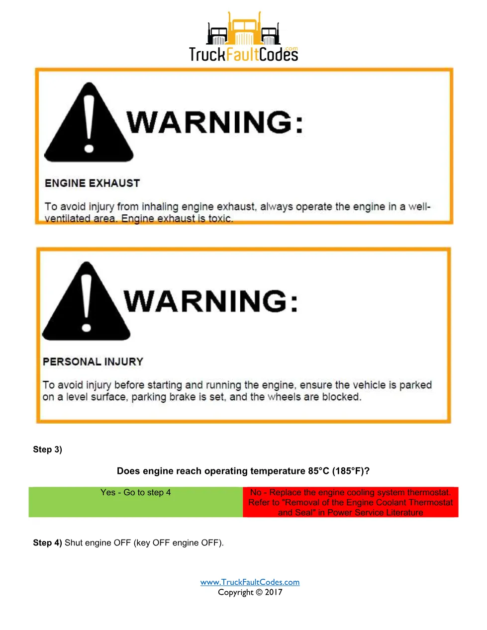SPN 1659 FMI 18 — Thermostat Error Detected — Detroit DD-Series - preview page 2 of 3