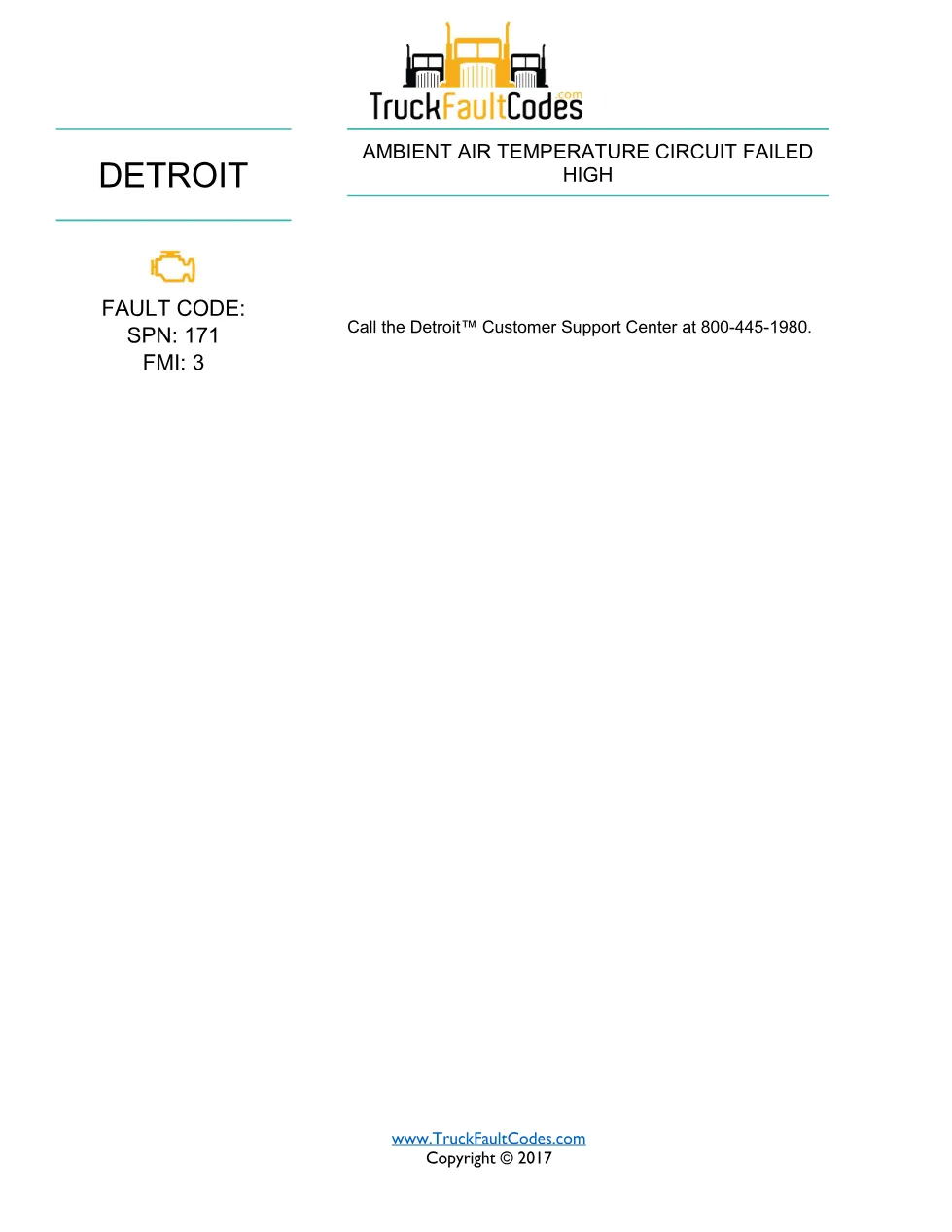 SPN 171 3 EPA10 — Detroit DD Series Ambient AIR Temperature - page 1 is available after signing in