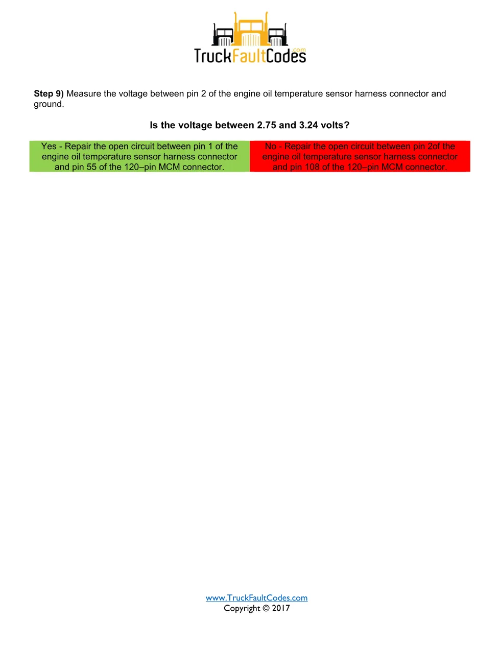 SPN 175 FMI 3 — Detroit DD Series Diagnostic Trouble Code Fault - page 3 is available after signing in
