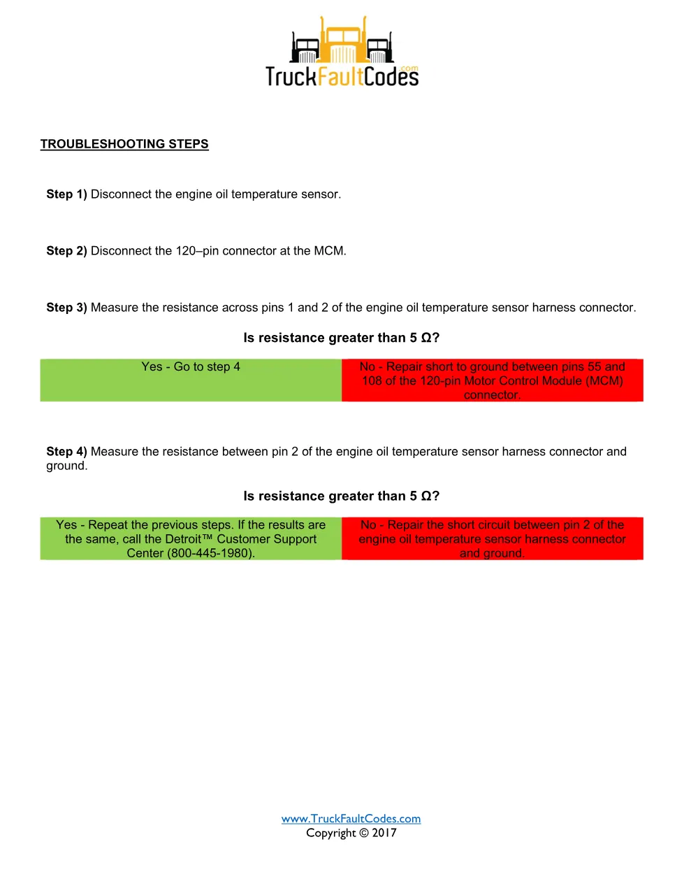 SPN 175 FMI 4 — Detroit DD Series Diagnostic Trouble Code Fault - page 2 is available after signing in