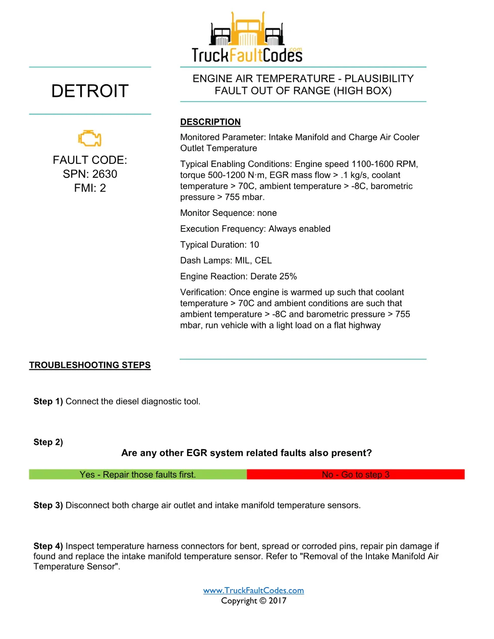 SPN 2630 EPA10 – Detroit DD-Series Engine Air Temperature – Guide - page 1 is available after signing in