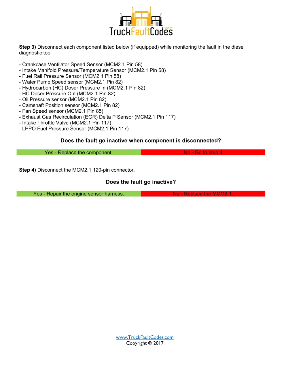 SPN 3509 FMI 4 — Detroit DD Series 5V Sensor Supply Bank 1 - page 2 is available after signing in
