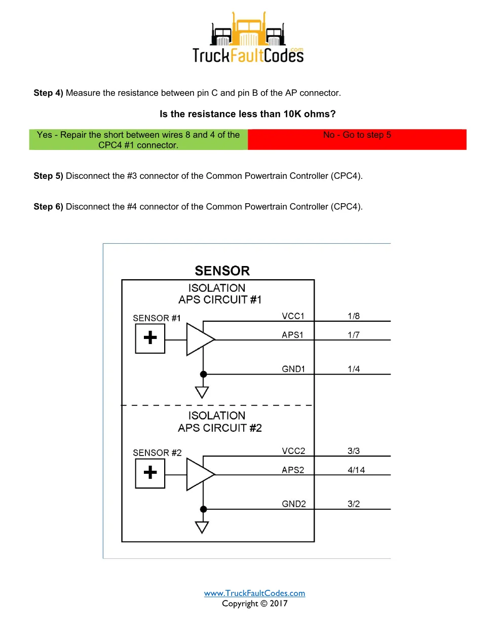 SPN 3510 FMI 8 — Detroit DD Series 2-Channel Accelerator Pedal - preview page 2 of 3