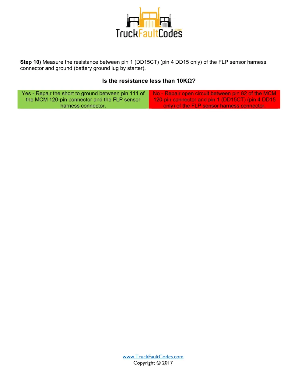 SPN 4077 FMI 4 — Detroit DD Series Hydrocarbon Doser FLP Sensor - page 3 is available after signing in